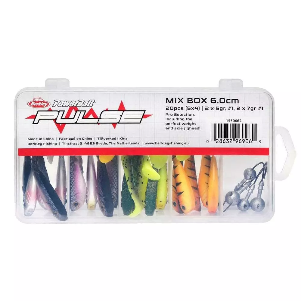 Berkley Pulse Shad Mix Box With Jigheads 3 Berkley Pulse Shad Mix Box With Jigheads