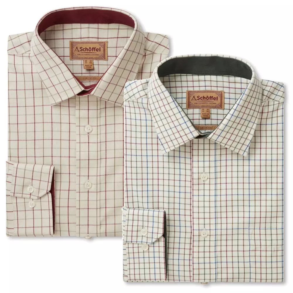 Schoffel Burnham Tattersall Classic Cotton Shirt 3 Schoffel Burnham Tattersall Classic Cotton Shirt