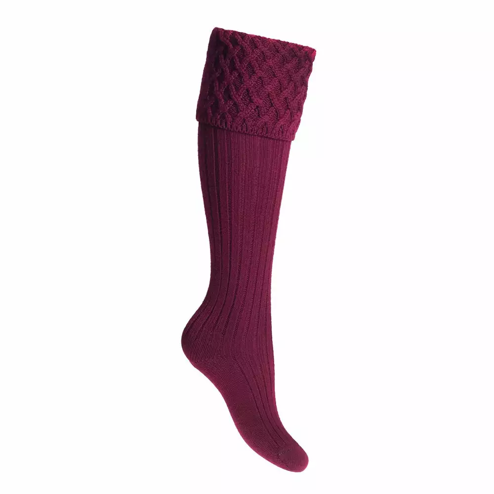 Farlows Ladies Rannoch Basket Weave Shooting Socks 6 Farlows Ladies Rannoch Basket Weave Shooting Socks - Image 4