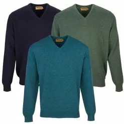 Farlows V-Neck Lambswool Knitted Jumper