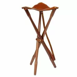 Laksen Teak & Leather Tripod Seat -Lure Fishing Sales Shop f18a0180.1 1