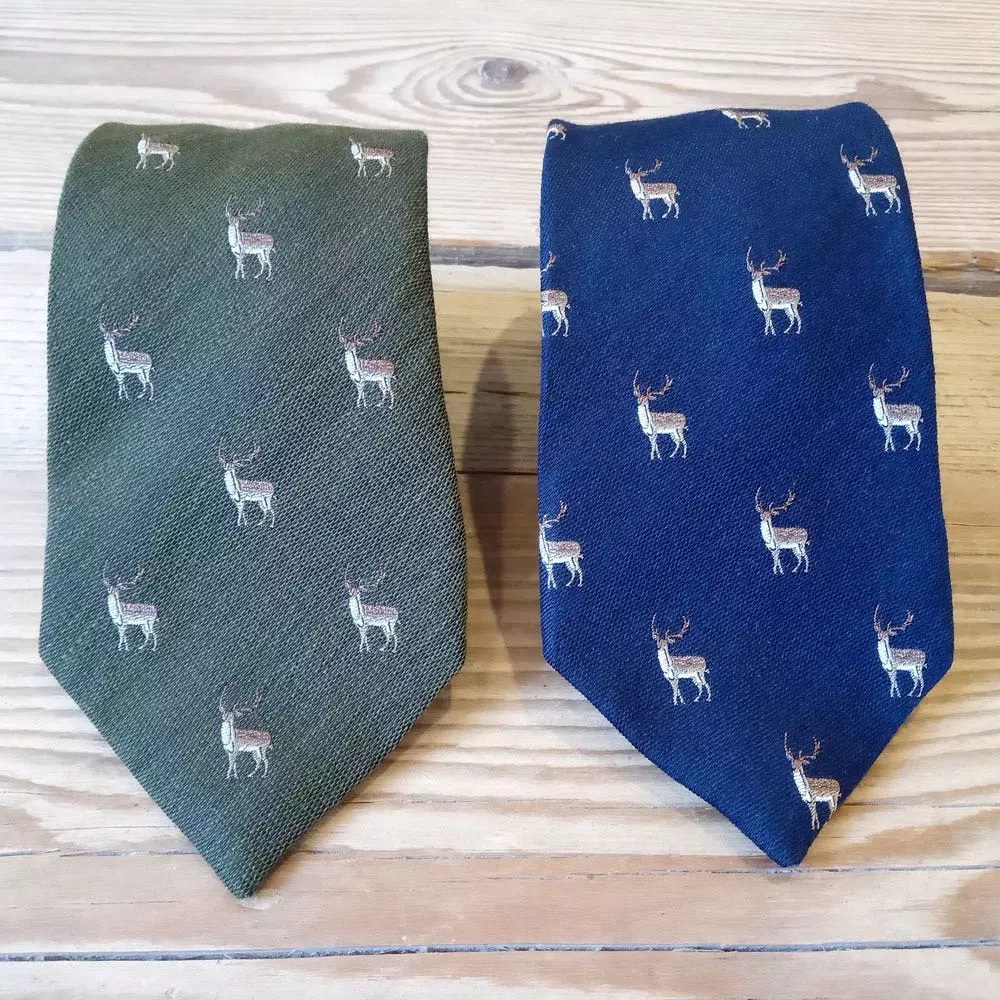 Farlows Stood Stag Silk Tie 3 Farlows Stood Stag Silk Tie