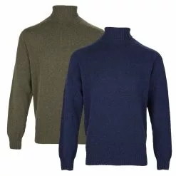 Farlows Lambswool Roll Neck Jumper