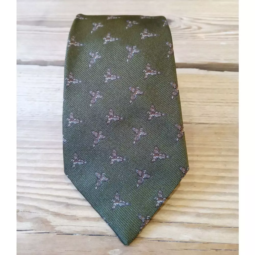 Farlows New Flying Pheasant Silk Tie 5 Farlows New Flying Pheasant Silk Tie - Image 3