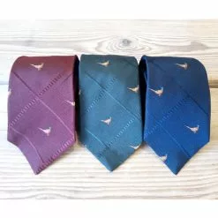 Farlows Grid Pheasant Silk Tie