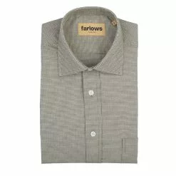Farlows Houndstooth Brushed Cotton Shirt