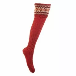 Farlows Ladies Fairisle Knitted Shooting Sock