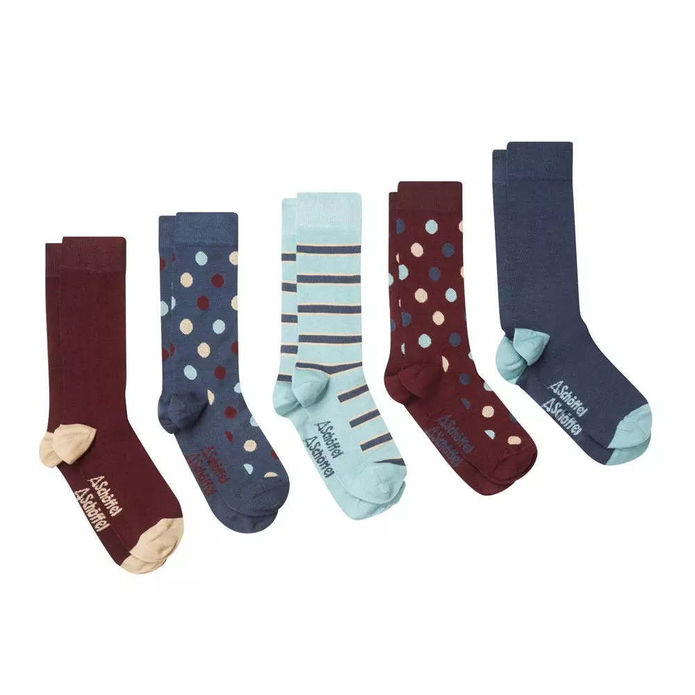 Schoffel Bamboo Socks Box Of 5 4 Schoffel Bamboo Socks Box Of 5 - Image 2