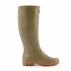 Le Chameau Ladies Giverny Jersey Lined Wellington Boots -Lure Fishing Sales Shop f23a0100green1