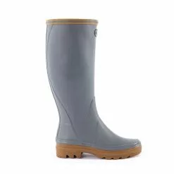 Le Chameau Ladies Giverny Jersey Lined Wellington Boots -Lure Fishing Sales Shop f23a0100grey1