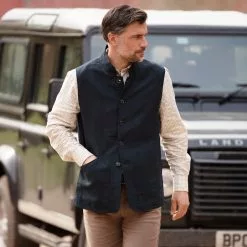 Farlows Linen Rudham Nehru Vest -Lure Fishing Sales Shop f23a0186.10