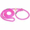 KJK Ropeworks Gundog Slip Lead With Sliding Leather Stoppers-Pink -Lure Fishing Sales Shop kjk105.1 11
