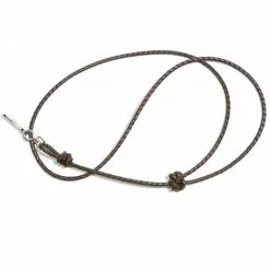 KJK Ropeworks Braided Leather Dog Whistle Lanyard