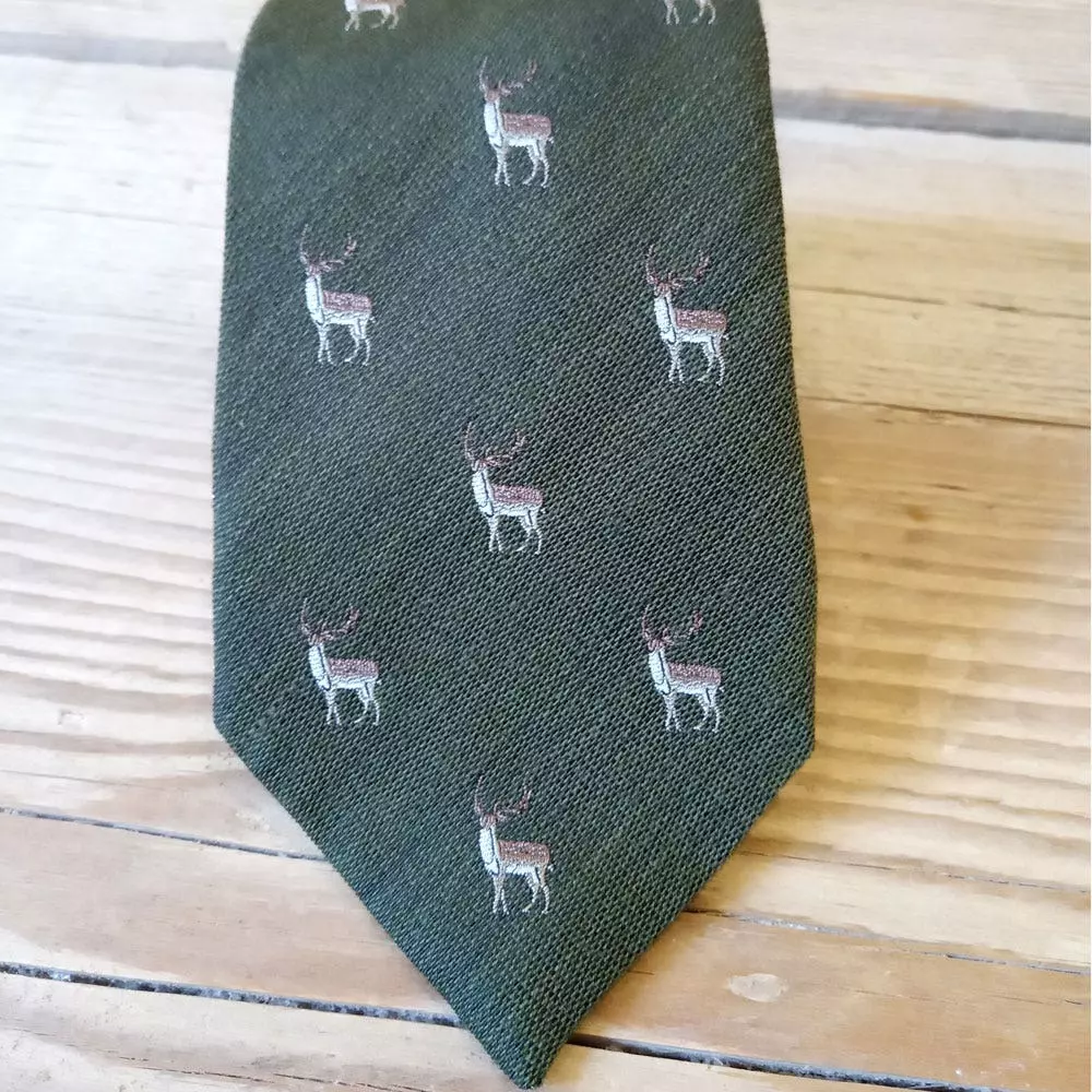Farlows Stood Stag Silk Tie 4 Farlows Stood Stag Silk Tie - Image 2