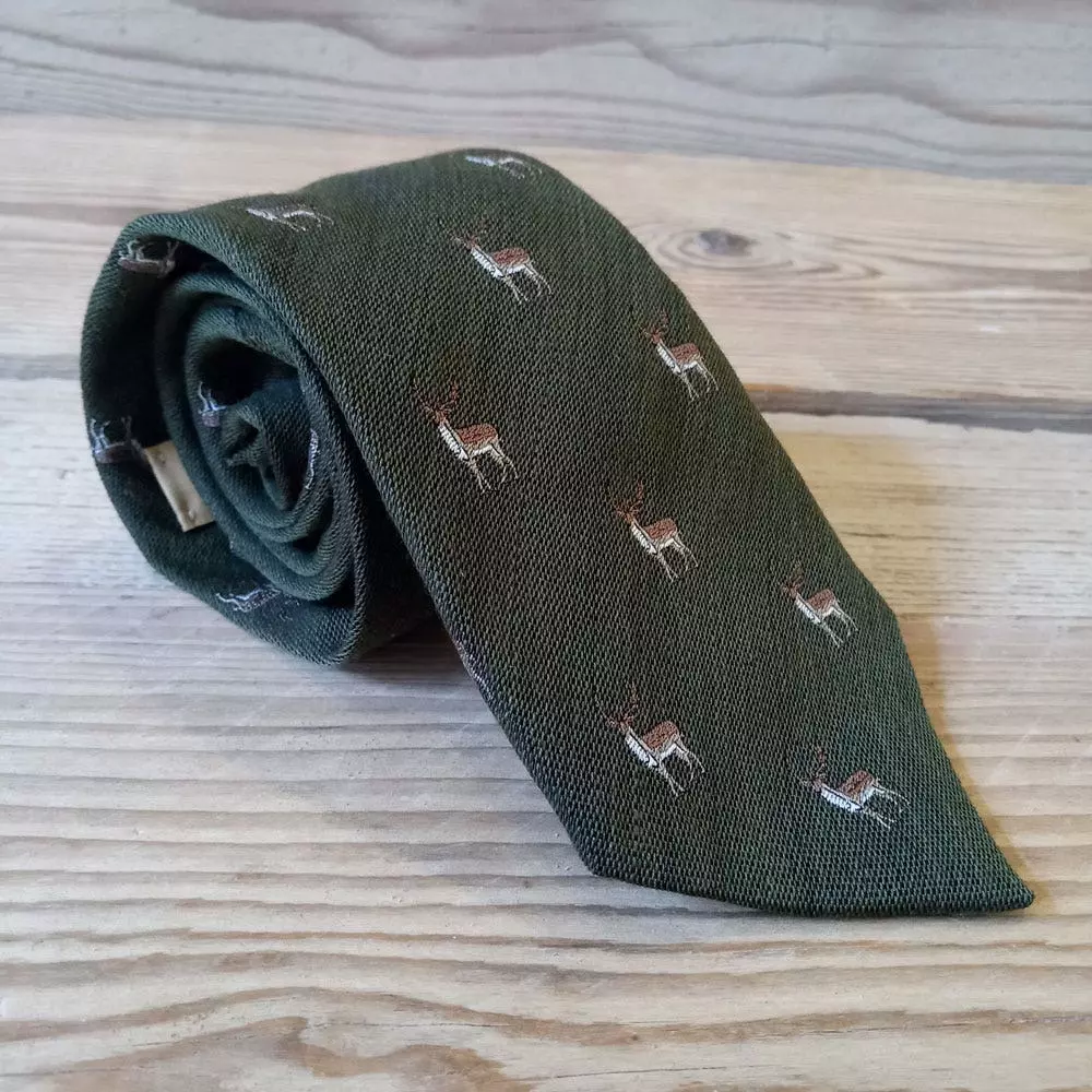 Farlows Stood Stag Silk Tie 6 Farlows Stood Stag Silk Tie - Image 4